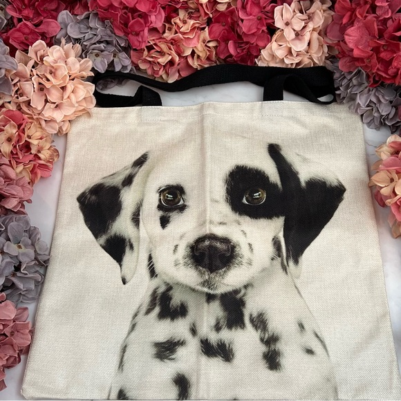 Eco-Friendly Beautiful Dalmatian Puppy Dog Folding Tote Bag - Picture 10 of 14